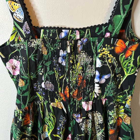 AVEC LES FILLES BUTTERFLY FLORAL PRINT CORSET FIT AND GLATE DRESS SIZE 2 NWT - Picture 8 of 13